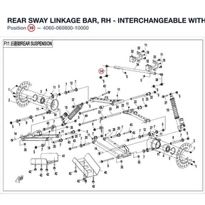 REAR SWAY LINKAGE BAR, RH - INTERCHANGEABLE WITH  4060-060800 - WHEN STOCK IS 0 -NO LONGER AVAILABLE product image