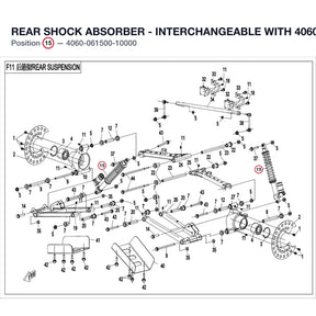 REAR SHOCK ABSORBER - INTERCHANGEABLE WITH  4060-061500 product image