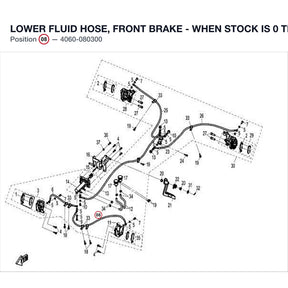 LOWER FLUID HOSE, FRONT BRAKE - WHEN STOCK IS 0 THIS ITEM IS NO LONGER AVAILABLE product image