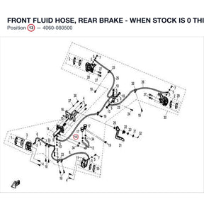 FRONT FLUID HOSE, REAR BRAKE - WHEN STOCK IS 0 THIS ITEM IS NO LONGER AVAILABLE product image
