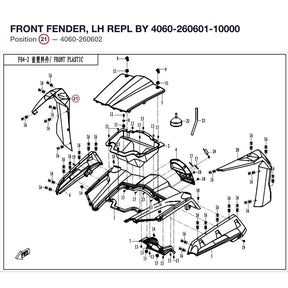 FRONT FENDER, LH REPL BY 4060-260601-10000 product image