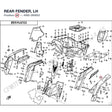 REAR FENDER, LH product image