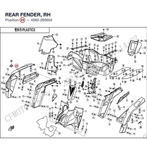 REAR FENDER, RH product image