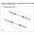 FRONT CV DRIVE SHAFT,LH - WHEN STOCK IS 0 THIS ITEM IS NO LONGER AVAILABLE product image