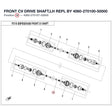 FRONT CV DRIVE SHAFT,LH REPL BY 4060-270100-50000 product image