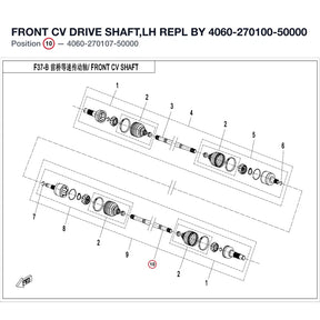 FRONT CV DRIVE SHAFT,LH REPL BY 4060-270100-50000 product image