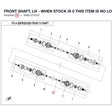 FRONT SHAFT, LH - WHEN STOCK IS 0 THIS ITEM IS NO LONGER AVAILABLE product image