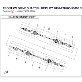 FRONT CV DRIVE SHAFT,RH REPL BY 4060-270200-50000 product image