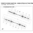FRONT CV DRIVE SHAFT,RH - WHEN STOCK IS 0 THIS ITEM IS NO LONGER AVAILABLE product image