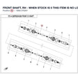 FRONT SHAFT, RH - WHEN STOCK IS 0 THIS ITEM IS NO LONGER AVAILABLE product image