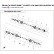 REAR CV DRIVE SHAFT, LH REPL BY 4060-280100-50000 product image