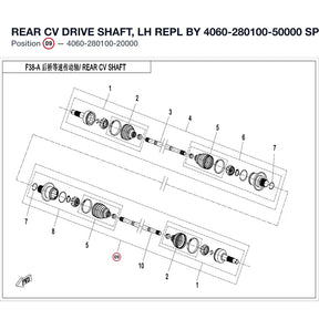 REAR CV DRIVE SHAFT, LH REPL BY 4060-280100-50000 product image