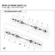 REAR CV DRIVE SHAFT, LH product image