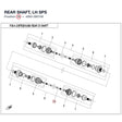 REAR SHAFT, LH product image
