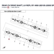 REAR CV DRIVE SHAFT, LH REPL BY 4060-280100-20000 product image
