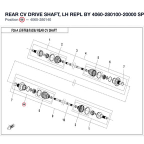 REAR CV DRIVE SHAFT, LH REPL BY 4060-280100-20000 product image