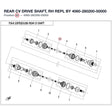 REAR CV DRIVE SHAFT, RH REPL BY 4060-280200-50000 product image