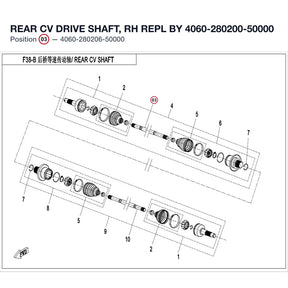 REAR CV DRIVE SHAFT, RH REPL BY 4060-280200-50000 product image