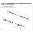 REAR CV DRIVE SHAFT, RH REPL BY 4060-280200-50000 product image