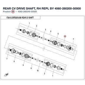 REAR CV DRIVE SHAFT, RH REPL BY 4060-280200-50000 product image