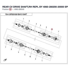 REAR CV DRIVE SHAFT,RH REPL BY 4060-280200-20000 product image