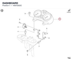 DASHBOARD 40610262C diagram position
