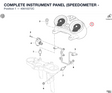 COMPLETE INSTRUMENT PANEL (SPEEDOMETER - 40610272C diagram position