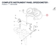 COMPLETE INSTRUMENT PANEL SPEEDOMETER - 40610335B diagram position