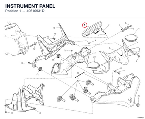 INSTRUMENT PANEL 40610931D diagram position