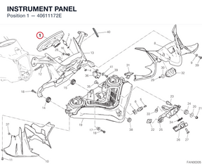 INSTRUMENT PANEL 40611172E diagram position
