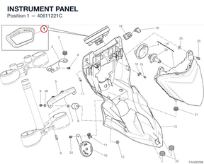 INSTRUMENT PANEL 40611221C diagram position