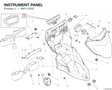 INSTRUMENT PANEL 40611222C diagram position