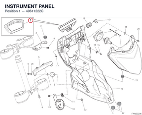 INSTRUMENT PANEL 40611222C diagram position