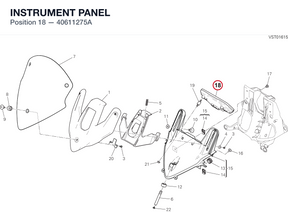 INSTRUMENT PANEL 40611275A diagram position