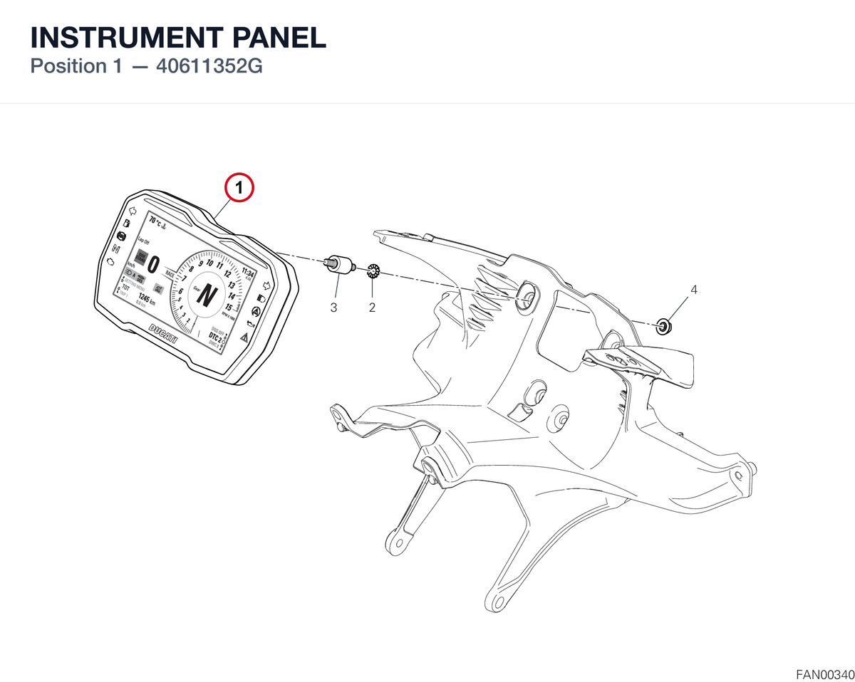 INSTRUMENT PANEL 40611352G diagram position