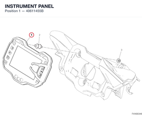 INSTRUMENT PANEL 40611455B diagram position