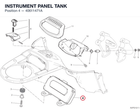 INSTRUMENT PANEL TANK 40611471A diagram position
