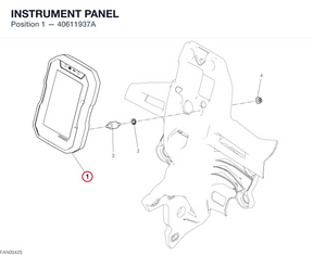 INSTRUMENT PANEL 40611937A diagram position