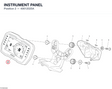 INSTRUMENT PANEL 40612025A diagram position