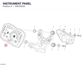 INSTRUMENT PANEL 40612025A diagram position