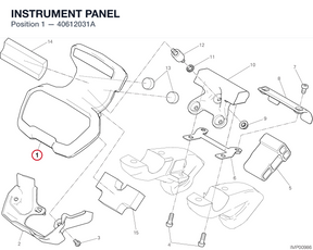 INSTRUMENT PANEL 40612031A diagram position