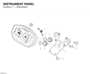 INSTRUMENT PANEL 40612083A diagram position