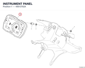 INSTRUMENT PANEL 40613762A diagram position