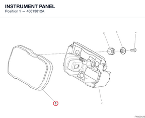 INSTRUMENT PANEL 40613812A diagram position