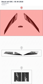 Diagram preview: Decal set EXC / XC-W 2018 (79608099000)
