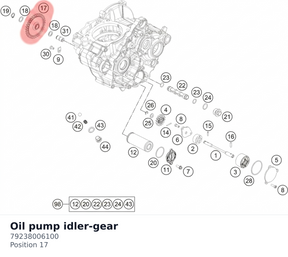 Diagram preview: Oil pump idler-gear (79238006100)
