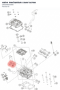 Diagram preview: valve mechanism cover screw (C90036055000)