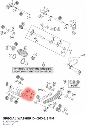 Diagram preview: SPECIAL WASHER D=20X6,8MM (61334040000)