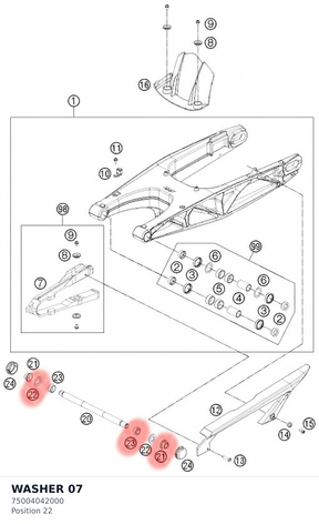 Diagram preview: WASHER                      07 (75004042000)