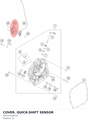 Diagram preview: COVER. QUICK-SHIFT SENSOR (94311024010)